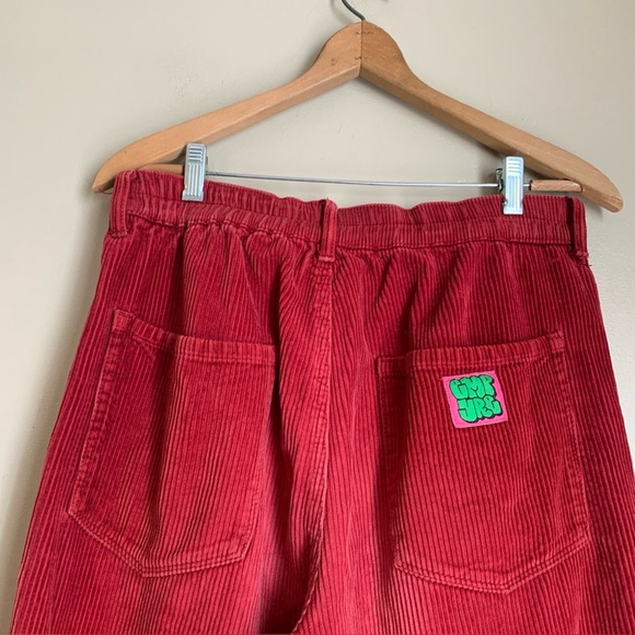 Empyre Pants Women Red Tori 90s Corduroy Skate Jeans Retro Y2K Baggy Large - Picture 8 of 10